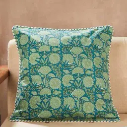 fabindia Floral Print Square-Shaped Cushion Cover image 1