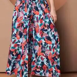 otabu Women Abstract Flared Skirt-picture-46