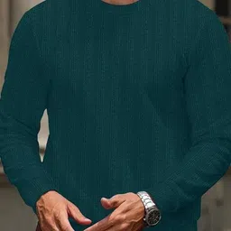 kajaru x ag Men Striped Regular Fit Crew-Neck Sweatshirt image 1