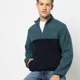 Men Colourblock Regular Fit Track Jacket-image-38
