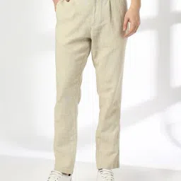 netplay Men Mid-Rise Slim Fit Single-Pleat Chinos image 1