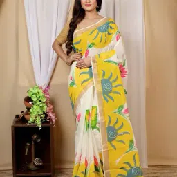 dipdiya Women Floral Print Saree image 1