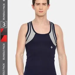 dollar bigboss Pack of 3 Men Solid Cotton Racerback Styled Gym Vest-picture-19
