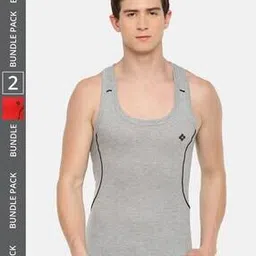 dollar bigboss Pack of 2 Men Solid Cotton Racerback Styled Gym Vest-picture-33