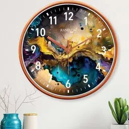 random Printed Non-Ticking Silent Analog Wall Clock-picture-48