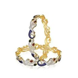 the pari Set of 2 Peacock-Design Enamel Bangles-picture-40