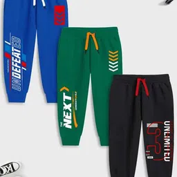 trampoline Boys Pack of 3 Typographic Print Joggers image 1