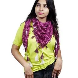 p-pracwal Women Animal Print Scarf with Tassels-picture-29