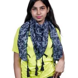 p-pracwal Women Animal Print Scarf with Tassels-picture-32