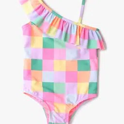gap kids Checked One-Shoulder Swimsuit-picture-35