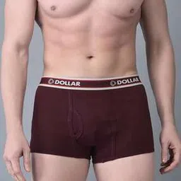 dollar bigboss Men Solid Combed Cotton Double Pouch Support Trunks-picture-36