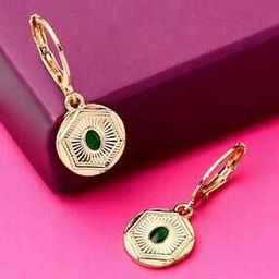accessorize london Mini Coin Stone-Studded Hoop Earrings-picture-15