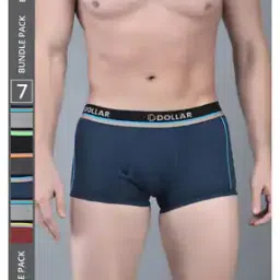 dollar bigboss Pack of 7 Men Super Combed Cotton Solid Trunks-picture-20