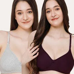 lady lyka Women Pack of 2 Non-Wired T-Shirt Bras image 1