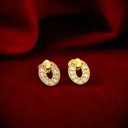 bevogue BV3194ER Gold-Plated American Diamond-Studded Stud Earrings-picture-23