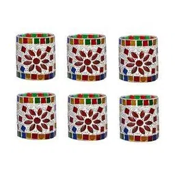 Set of 6 Glass Tea Light Holders-image-28