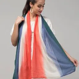 j style Women Colourblock Scarf with Frayed Hem-picture-12