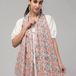 j style Women Printed Scarf with Frayed Hem-picture-47