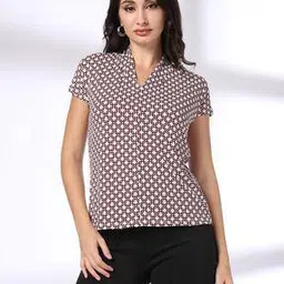 fig Women Printed Regular Fit V-Neck Top-picture-33