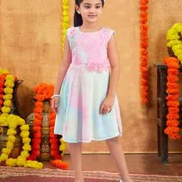 aarika girls ethnic Girls Tie & Dye Fit and Flare Dress-picture-26