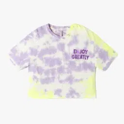 lee cooper Girls Tie & Dye Regular Fit Round-Neck T-Shirt-picture-49