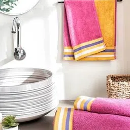 ddecor live beautiful Pack of 2 Striped Hand Towels-picture-40