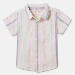 r&b Boys Striped Relaxed Fit Shirt with Patch Pocket-picture-31