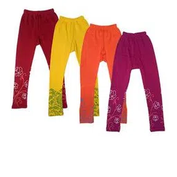 indiweaves Pack of 4 Floral Print Leggings with Elasticated Waist-picture-42