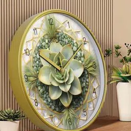 random Floral Round-Shaped Wall Clock-picture-49