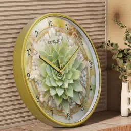 random Floral Round-Shaped Wall Clock image 1