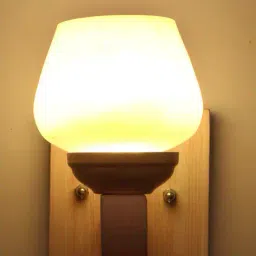 afast LED Sconce Glass & Wooden Wall Lamp image 1
