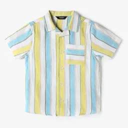 yousta Boys Striped Regular Fit Cotton Shirt image 1