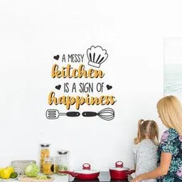 cvanu A Messy Kitchen is a Sign of Happiness Self-Adhesive Wall Sticker-picture-53
