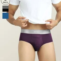 xyxx Pack of 3 Colourblock Briefs-picture-45