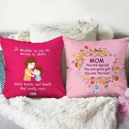 indigifts Set of 2 Mother Quote Print Cushions 12" x 12"-picture-31