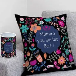 Graphic Print Cushion Cover with Coffee Mug-image-65