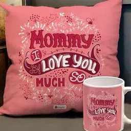 indigifts Typographic Print Cushion Cover with Coffee Mug-picture-51