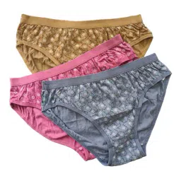 fashion comfortz Pack of 3 Women Printed Briefs with Elasticated Waist image 1