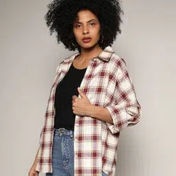 campus sutra Women Checked Regular Fit Shirt-picture-49