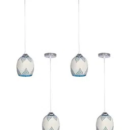 afast Set of 4 Leaf Pattern Hanging Pendant Ceiling Lights image 1
