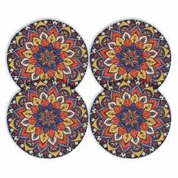 hosta homes Set of 4 Floral Print Cotton Table Placemats-picture-22