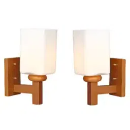 Set of 2 Wooden Fitting Lamps-image-0