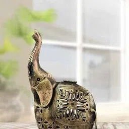 handicrafts paradise Cut Work Elephant Tea Light Holder Showpiece-picture-44