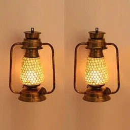 Set of 2 Wall Mount Lantern Lamps-image-41