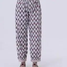 tjori Women Floral Print Pants with Elasticated Waist-picture-14