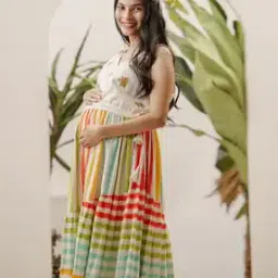 the drama mama Women Striped Fit & Flare Dress-picture-46