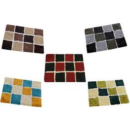 aazeem Pack of 5 Anti-Skid Cotton Door Mats 16"x 24"-picture-14