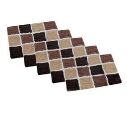aazeem Pack of 5 Anti-Skid Cotton Door Mats 16"x 24"-picture-49
