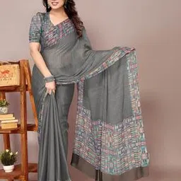 mirchi fashion Women Chiffon Printed Saree-picture-43