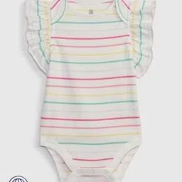 gap kids Striped Bodysuit with Flutter Sleeves-picture-43